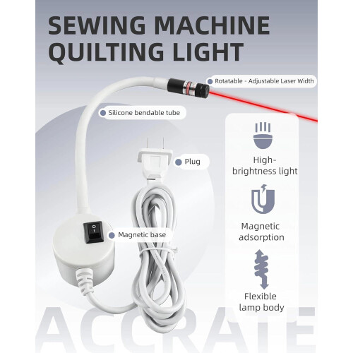 Luce magnetica per quilting per macchine da cucire, mirino e 1