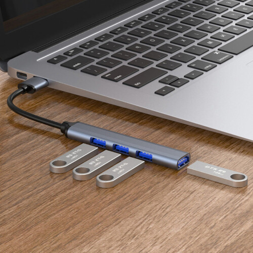 Προσαρμογέας διαχωριστή USB C σε θύρα USB 3.0Hub 4Port τύπου C για επέκταση συσκευής 2