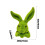 Easter Bunny Resin Figurine Faux Moss Flocking 3