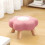 Tabouret rond en bois rose, 1 pièce 5