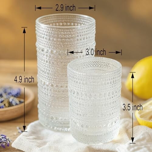 Σετ 8 ποτηριών Hobnail (12oz μπύρα + 10oz ποτήρια κοκτέιλ) – Ποτήρια μπαρ για ουίσκι, μπύρα, 1