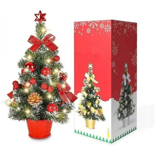 LED mini kunstig juletre bordplate 15,7 tommer 2