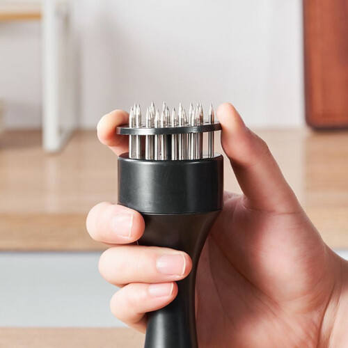 Stainless Steel Meat Tenderizer Needle with Sharp Tip, Auto-Rebound & Non-Slip Handle – Compatible with Sharp Needle Tip 2