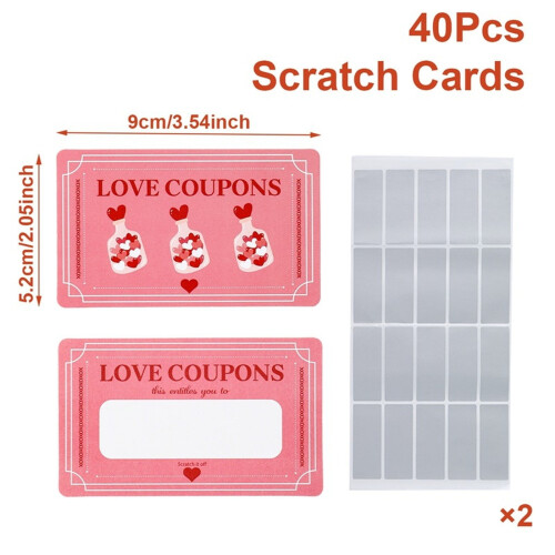 Valentine's Day Greeting Scratch Card DIY Kit 1