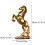 Statue de cheval debout, sculpture décorative dorée, 30 cm 2