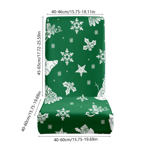 Christmas Dining Chair Cover Stretch Polyester 55x45cm 2