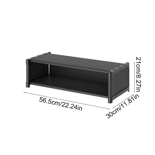 Étagère à chaussures empilable à 2 niveaux, étroite et robuste 2