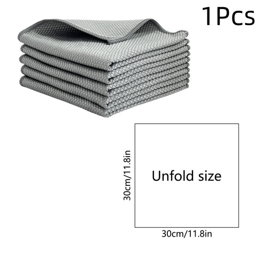 Microfiber Cleaning Cloth Fish Scale Pattern 1 Pack 2