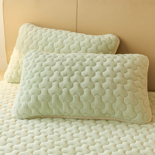 Green Milk Velvet Pillowcase 48x74cm 1