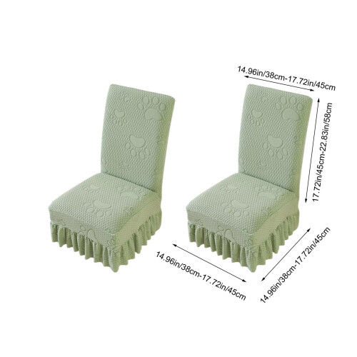 Strickstuhlbezug-Set, dicker Jacquard-Flanell, 2er-Pack 2