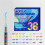 Ακρυλικοί μαρκαδόροι με μαλακή μύτη πινέλου, σετ 12 χρωμάτων για πλακάκια 5