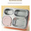 Faltbare Silikon-Lunchbox, 1200 ml, Grün 2