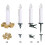 Lot de 20 bougies coniques LED avec télécommande, clips et ventouses 4