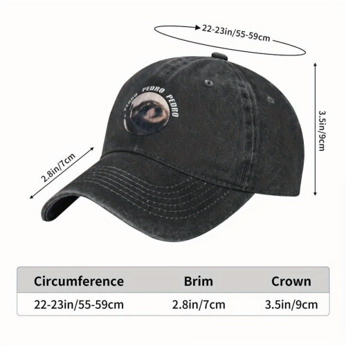 Καπέλο Pedro Raccoon Meme Snapback – Μαύρο πλυμένο, ελαφρύ και αναπνεύσιμο, ρυθμιζόμενο 1