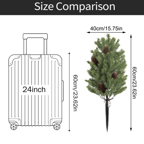 2 kusy umelých cédrových stromčekov topiary 55 cm 2