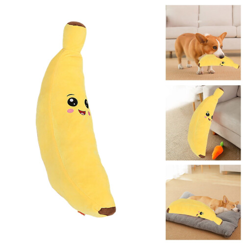 Bananformet, knirkende kæledyrslegetøj TPR 1 stk. 1