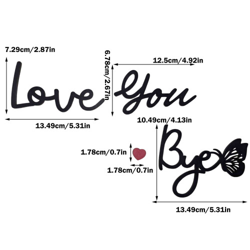 Ξύλινη πινακίδα τοίχου "Love You Bye" σε στυλ boho διακόσμησης αγροικίας 2