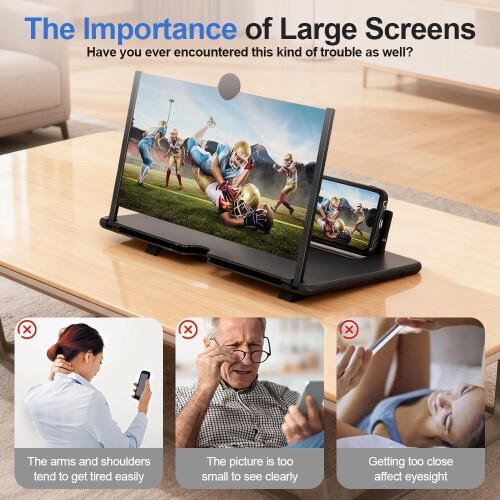 Loupe de téléphone 3D HD avec support pliable (1 pièce) 1