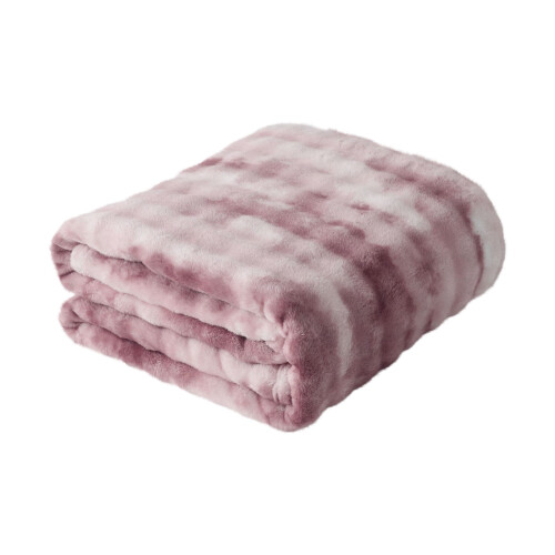Bubble-Shape Faux Throw Blanket 60 x 80 in Red 1