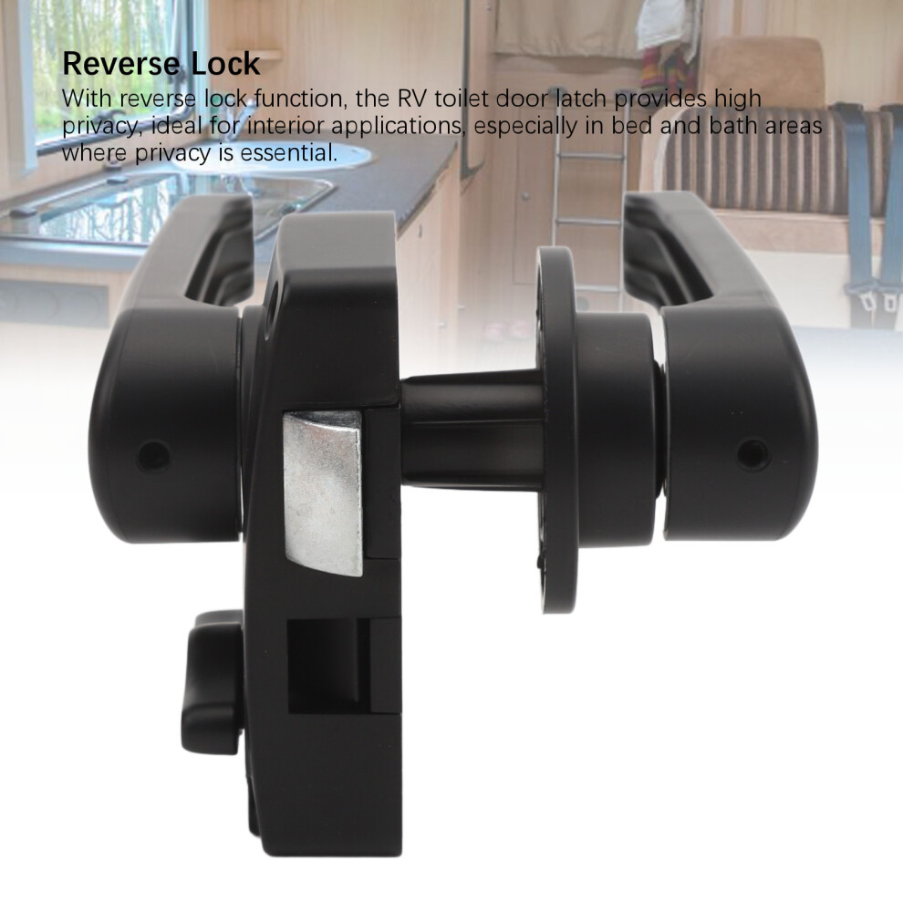 Rv Toilet Door Latch Matte Privacy Lock Black 7293282001985