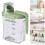Recipient alimentar etanș din plastic, 1,5 l, cu capac dozator 2