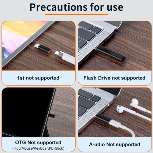 Lightning–USB-C-sovitin, metallikotelo, 480 Mbps 1