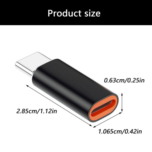 Lightning–USB-C-sovitin, metallikotelo, 480 Mbps 2