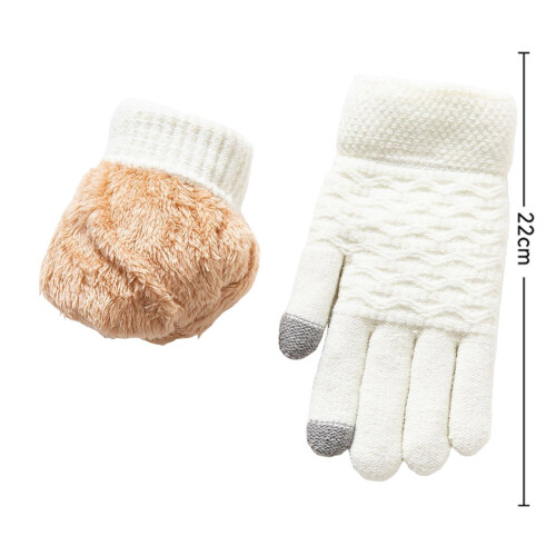Damen-Strickhandschuhe mit Touchscreen-Kappe 1