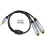 Mikrofonní kabel 3,5 mm samec na 6,35 mm samice, vyvážený 3