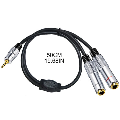 Mikrofonní kabel 3,5 mm samec na 6,35 mm samice, vyvážený 2