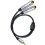 Mikrofonní kabel 3,5 mm samec na 6,35 mm samice, vyvážený 5