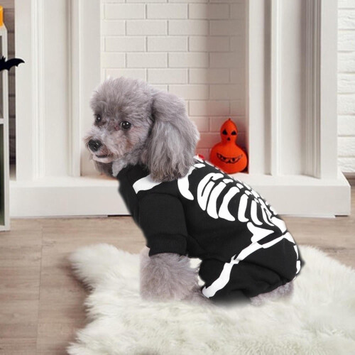 Dog Skeleton Costume for Small to Medium Dogs 2