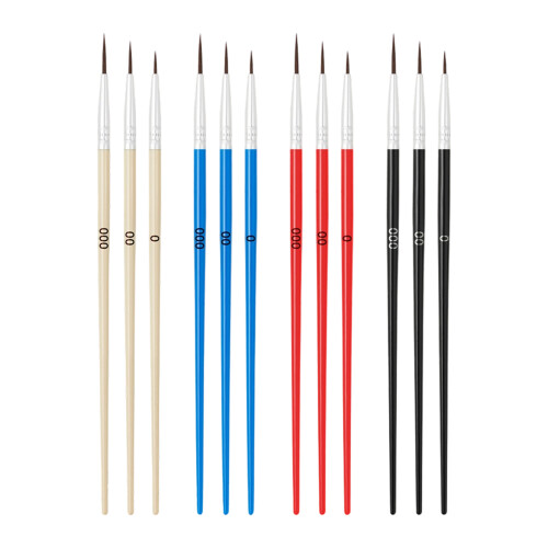 30Pcs Fine Tip Painting Brushes Set Plastic Shaft Nylon-2 30 1