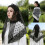 Triangular White Lace Veil Head Cover for Wedding Themes-Black 2