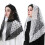 Triangular White Lace Veil Head Cover for Wedding Themes-Black 3