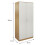 Comfy Living Oak/Cream High Gloss 2 Door Wardrobe 2