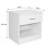 Comfy Living White High Gloss Bedside Table 2