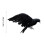 Realistic Black Feathered Crow Ornament 12 inch 3