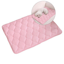 Alfombrilla de invierno para mascotas, de felpa antideslizante, 50x40cm, rosa.
