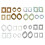 8PCS Multipurpose Baroquely Small Photo Frame for Craft-White 2