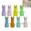 Easter Rabbit Ornament Flocked Bunny with Bow Tie 1pc 4