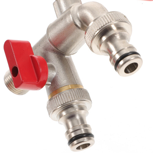 Snabbkopplingar för vattenslang för dubbel vattenutloppskranar, 1-pack