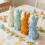 Easter Rabbit Ornament Flocked Bunny with Bow Tie 1pc 6