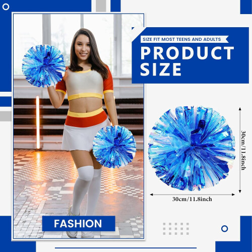 Cheerleading-Pompons aus metallischem Kunststoff, 12er-Pack 1