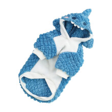 Roupa de cachorro com capuz em formato de monstro, feita de fleece, perfeita para cosplay. Ideal para cães de pequeno porte.