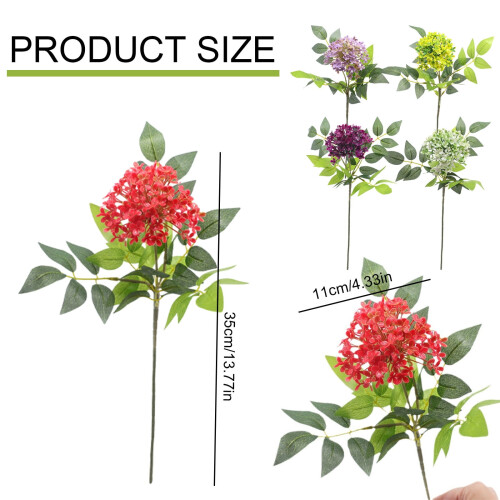 Artificial Hydrangea Bouquet 35 cm Green 2