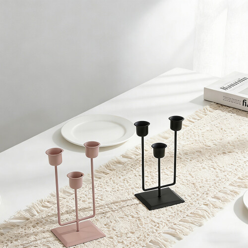 Iron Taper Candle Holders Retro Candlestick Holders-9 1