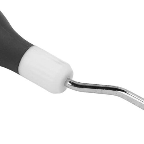 Oval Rubber Handle Latch Hook Needle for Fabric Crafts 16.5cm Black 1