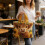 Bolsa de ombro feminina em lona estampada, 40 x 34 cm (15,74 x 13,38 polegadas). 6