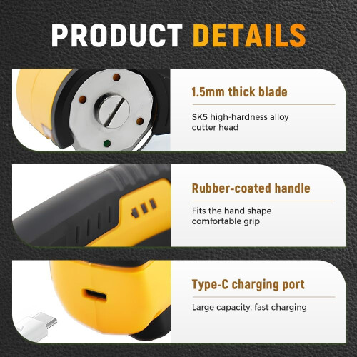Ciseaux électriques sans fil – Lame rotative, rechargeables, 2